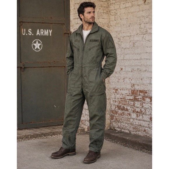 US Army Other - Vintage 1985 US Army CVC Tanker Coveralls Medium Long Aramid Armor Center